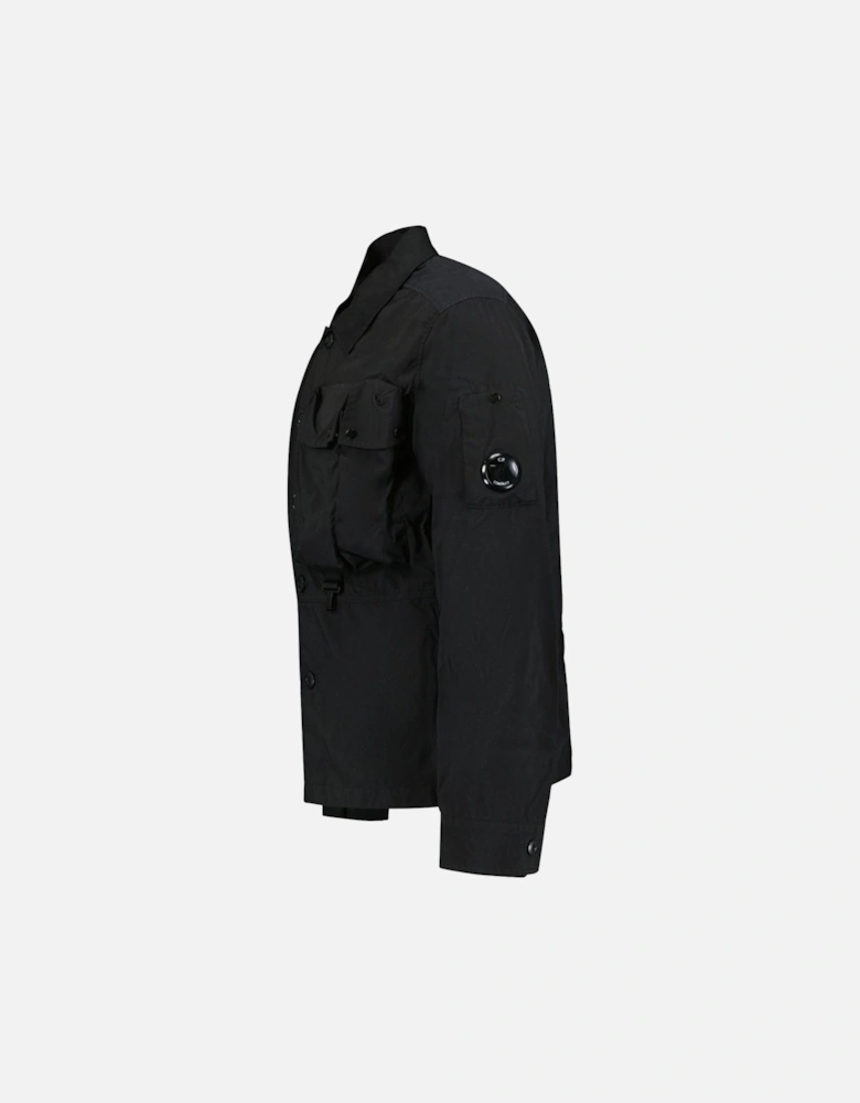 'Taylon P' Lens Overshirt Jacket Black