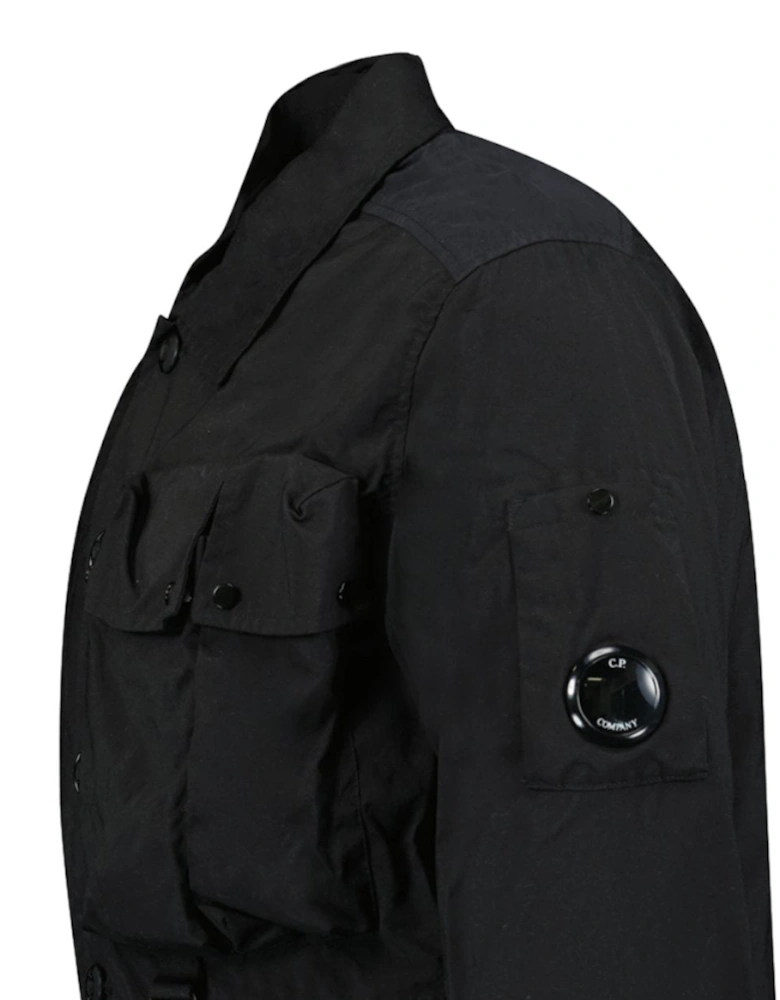 'Taylon P' Lens Overshirt Jacket Black