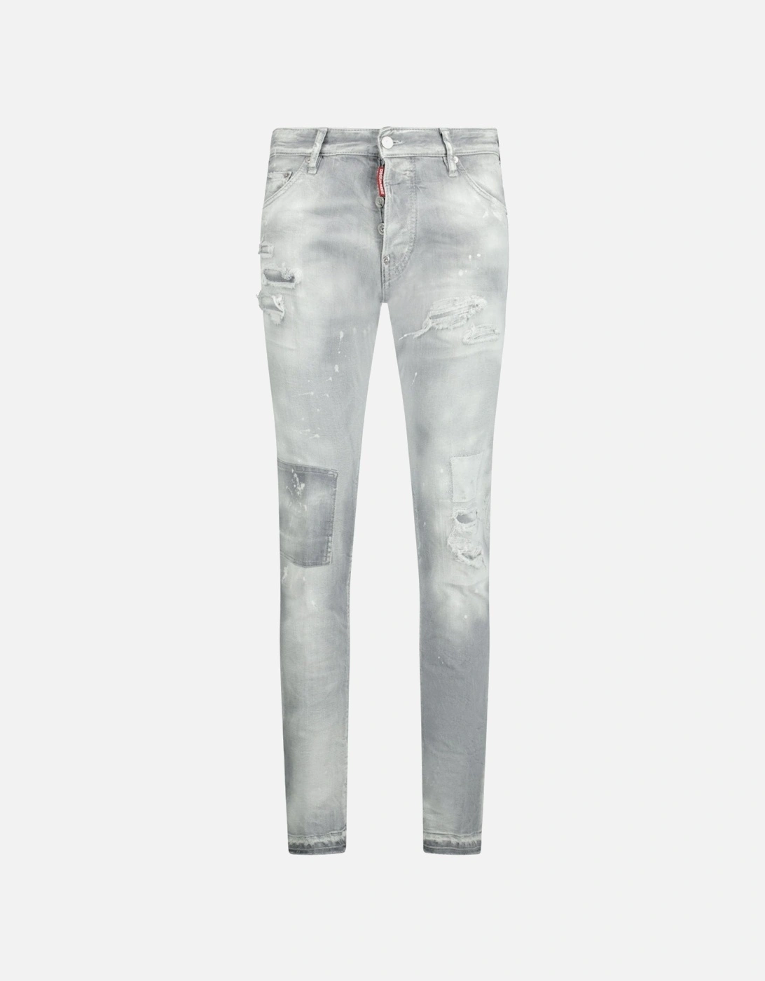 'Cool Guy' Paint Splatter Jeans Light Grey, 5 of 4
