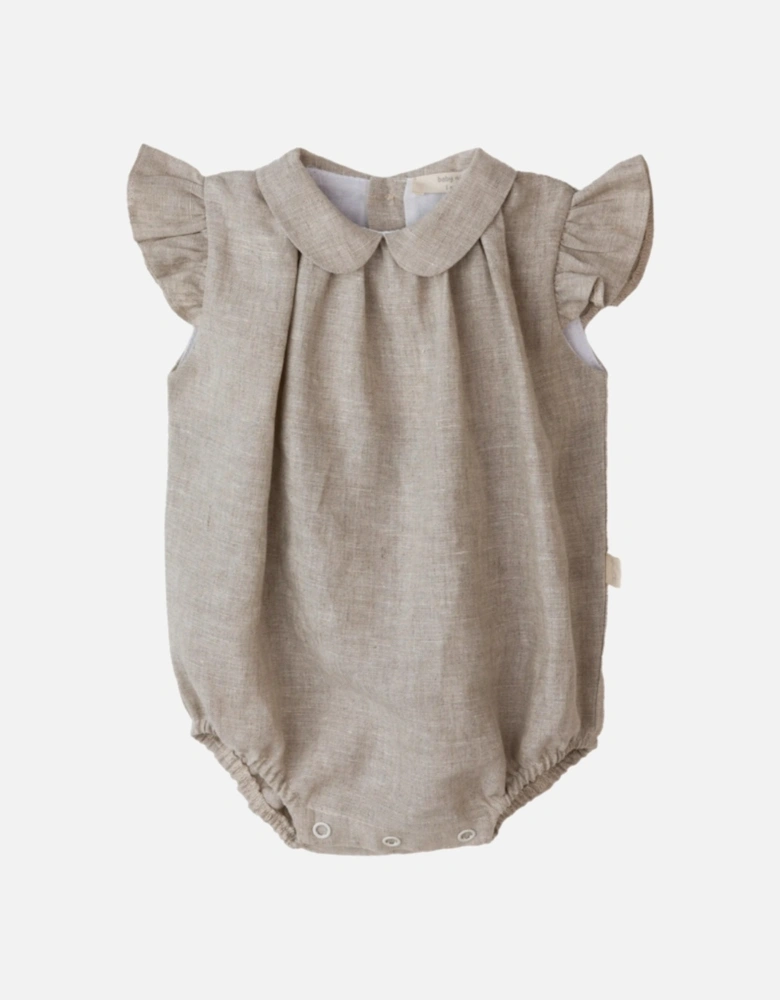 Linen Frill Shoulder Romper