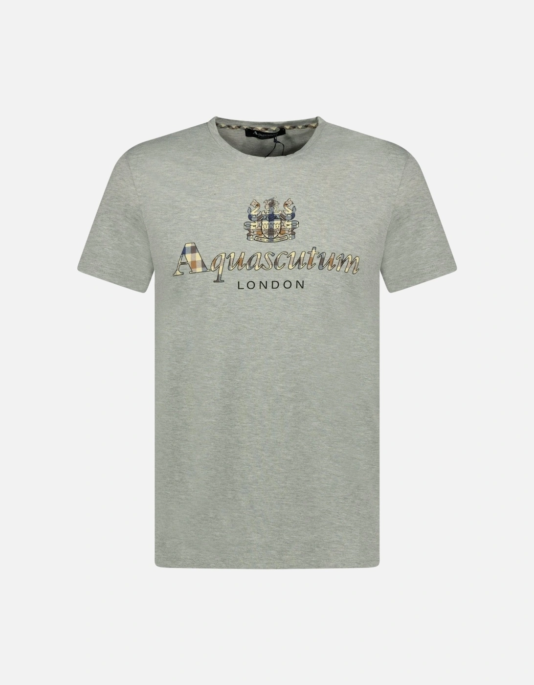 Chest Check Logo T-Shirt Grey, 3 of 2