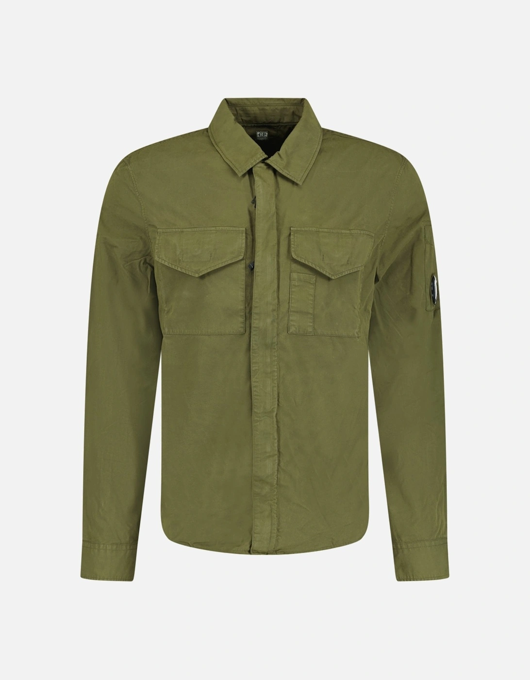 Gabardine Lens Zip Overshirt Jacket Green, 4 of 3