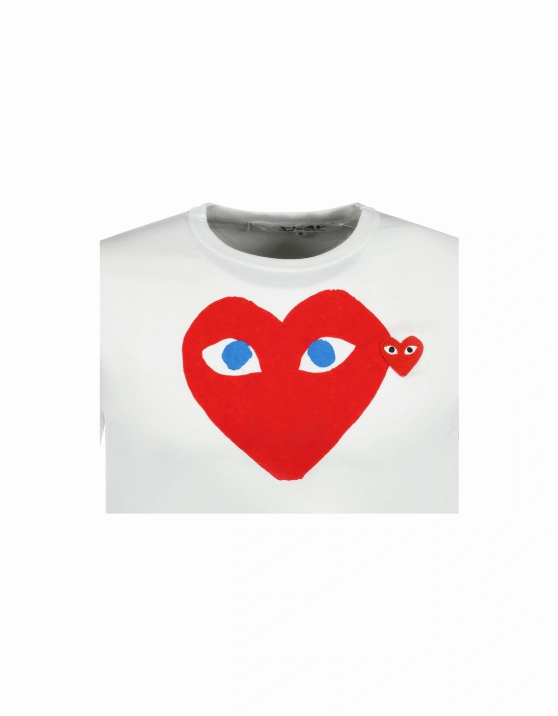 Big Print Red Heart T-Shirt White