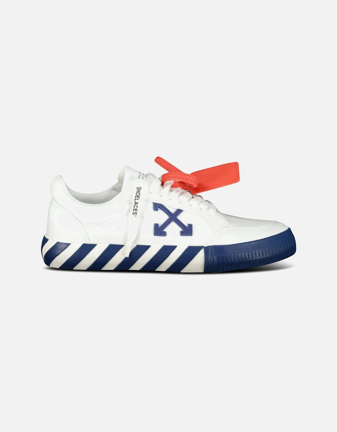Vulcanized Low Top Trainers White & Blue, 4 of 3