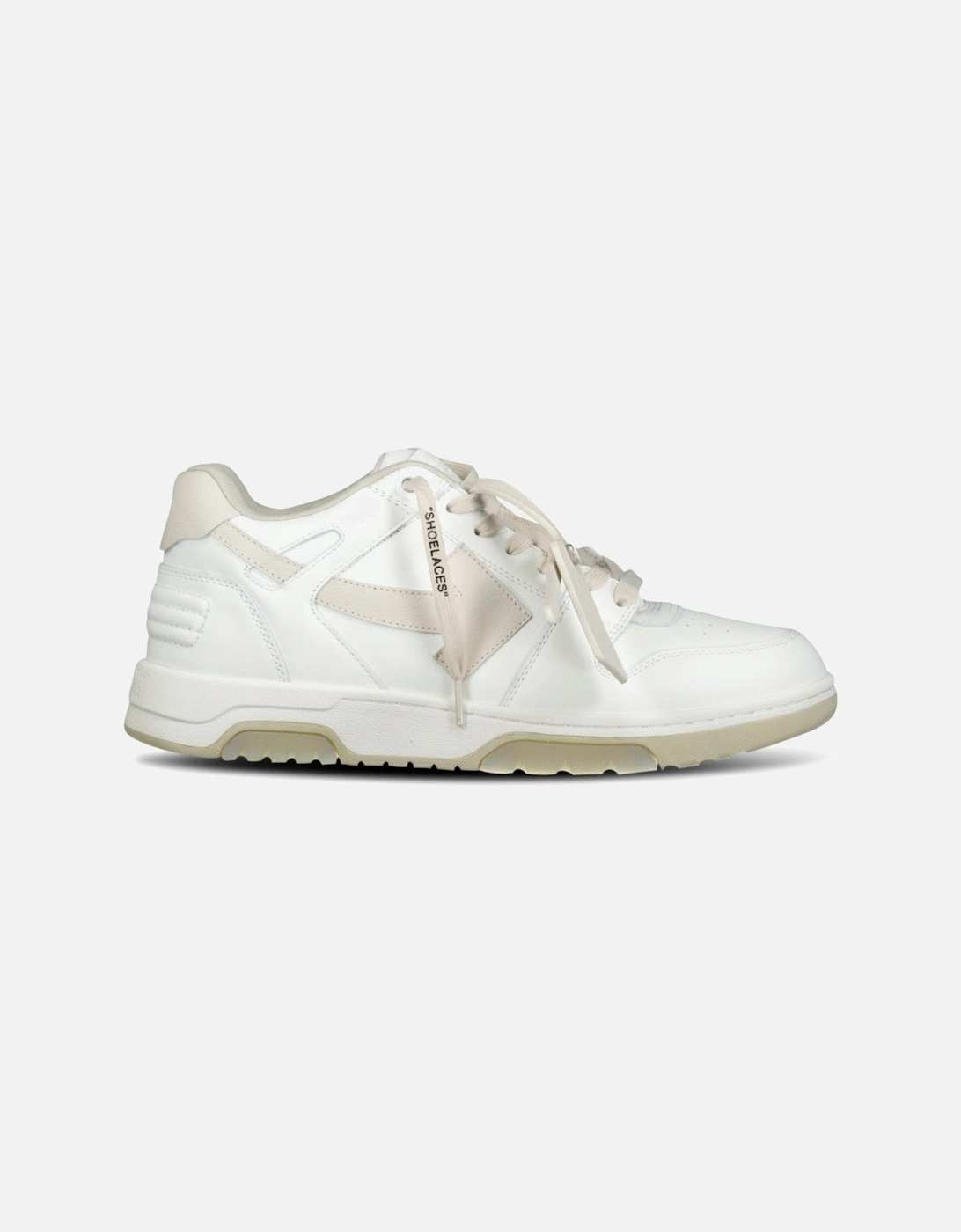 Out Of Office Calf Leather Trainer White & Beige, 5 of 4
