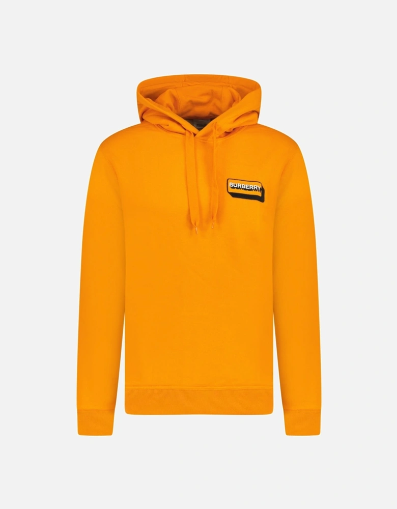 'Motterson' Patch Logo Hoodie Sweatshirt Orange