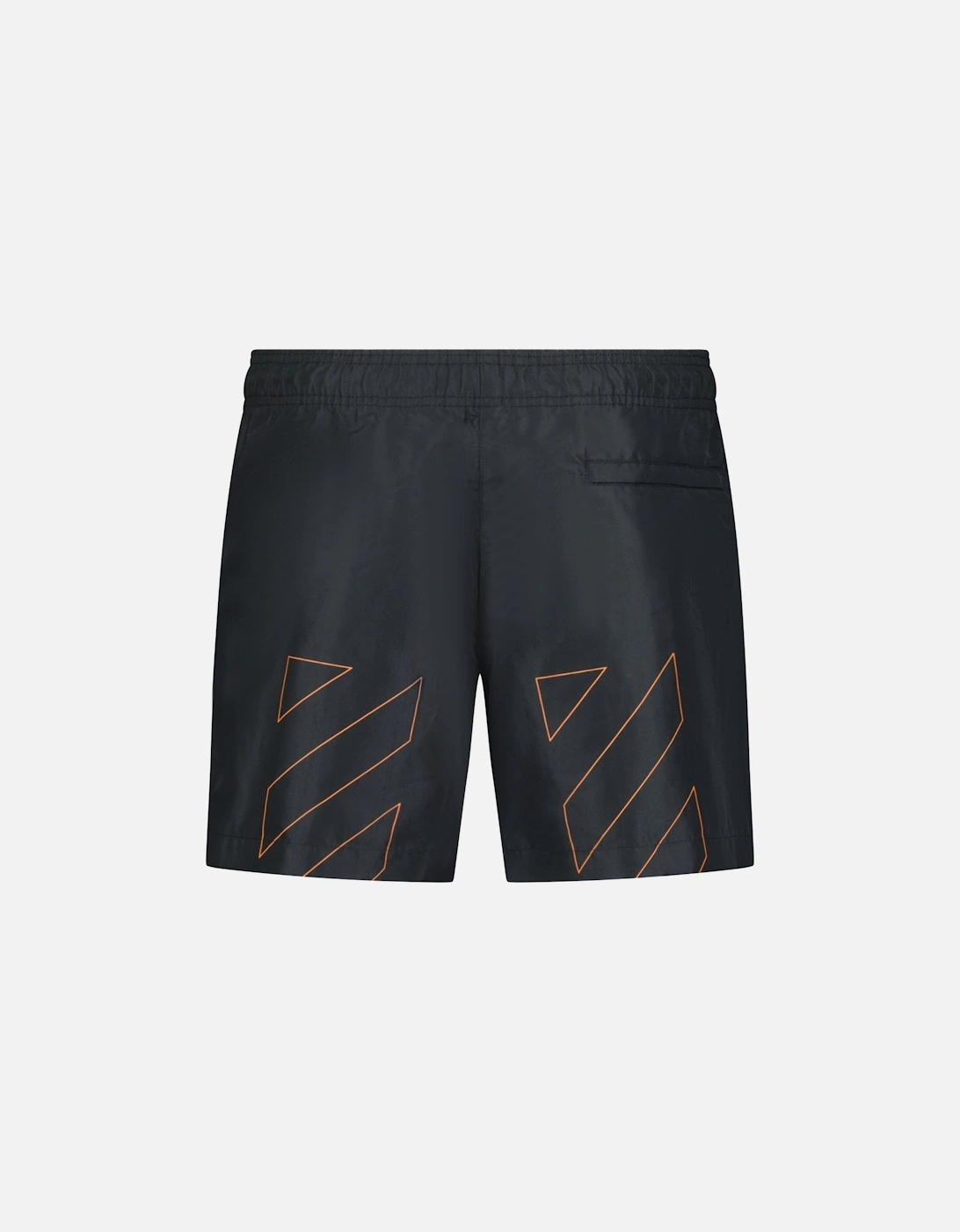Diagonal Outline Design Swim Shorts Black, 4 of 3
