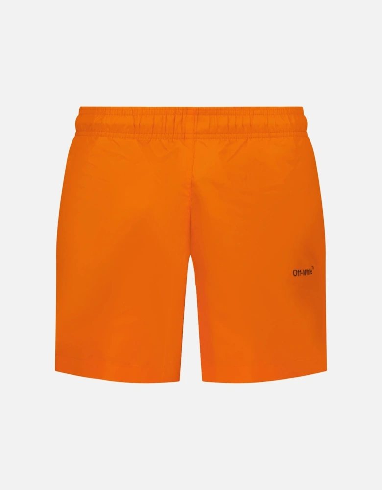 Arrow Design Swim Shorts Orange