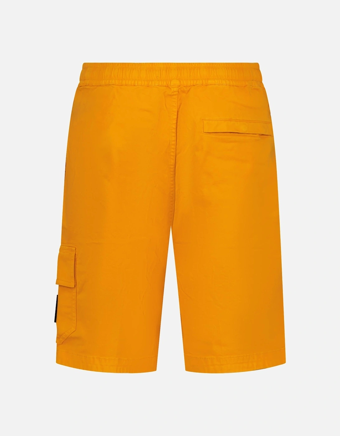Cotton Badge Cargo Shorts Orange