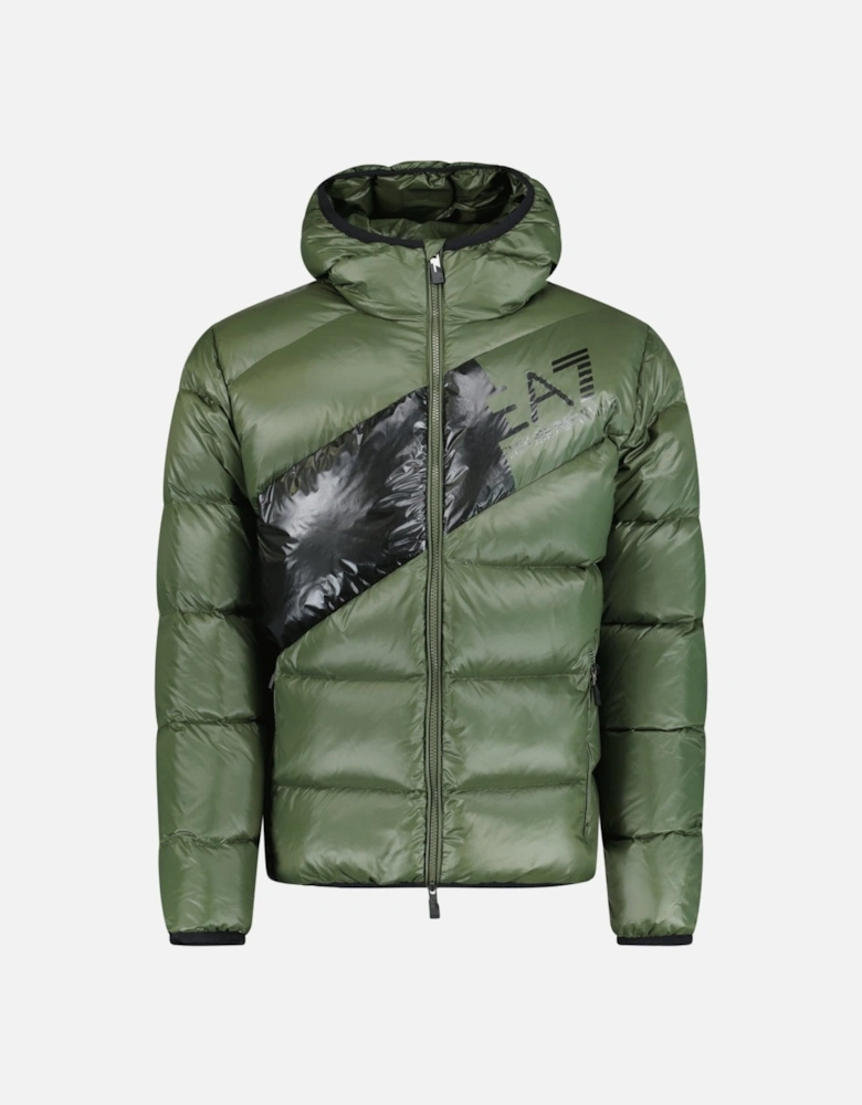 Down Padded Puffer Jacket Forest Night Green