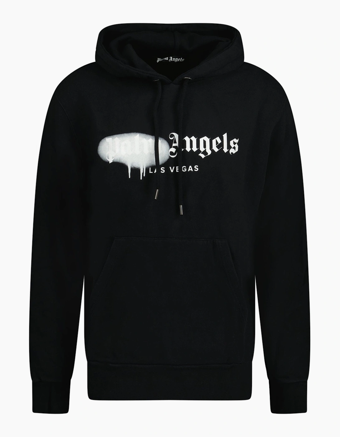 Palm Angels Men's Black Las Vegas Sprayed Logo Hooded Sweatshirt  42 Xl