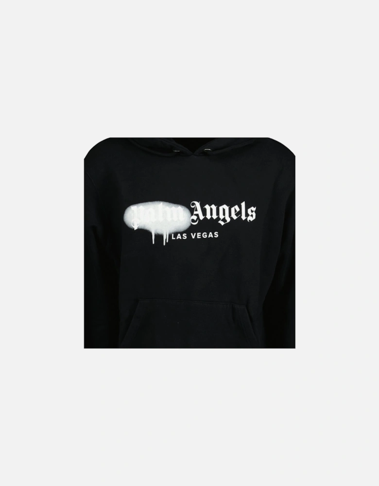 Las Vegas Sprayed Logo Hooded Sweatshirt Black