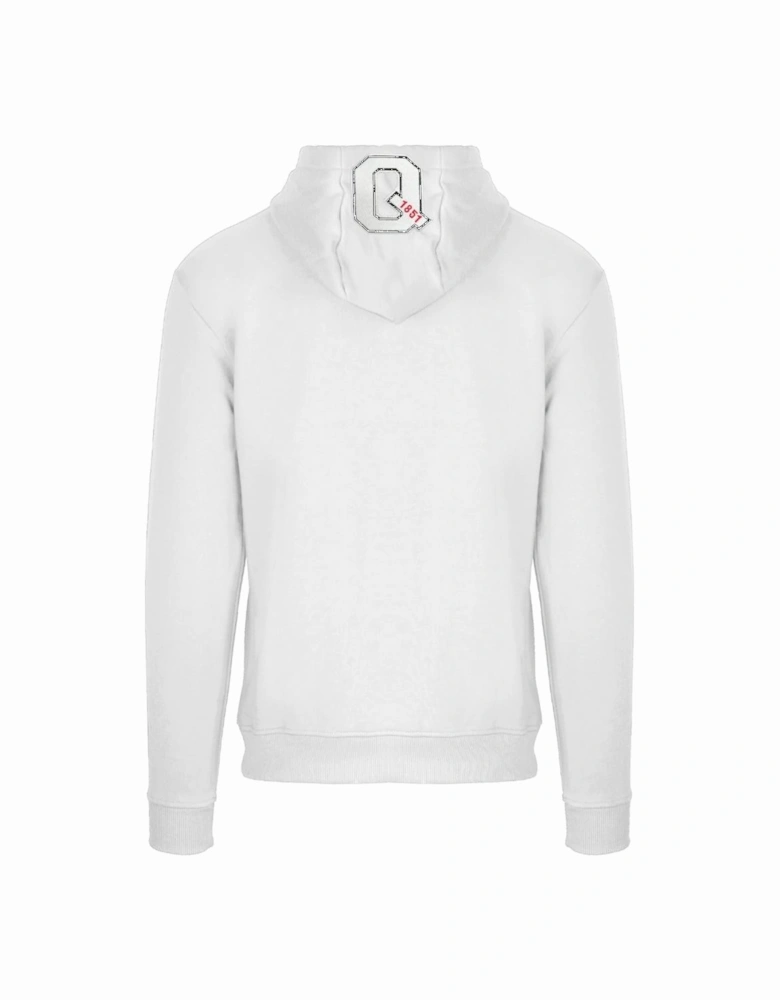 Classic Large A Logo White Zip-Up Hoodie