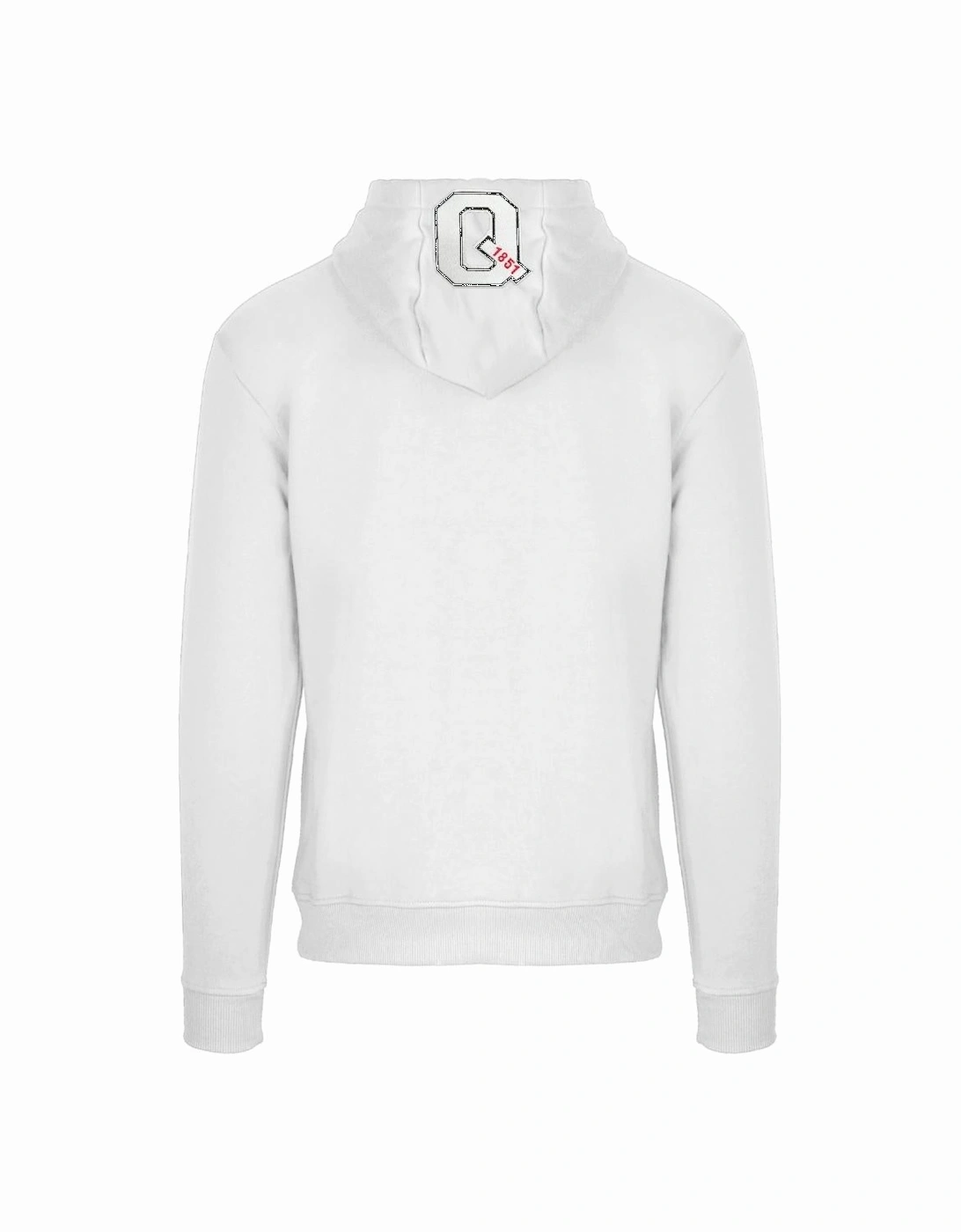 Classic Large A Logo White Zip-Up Hoodie