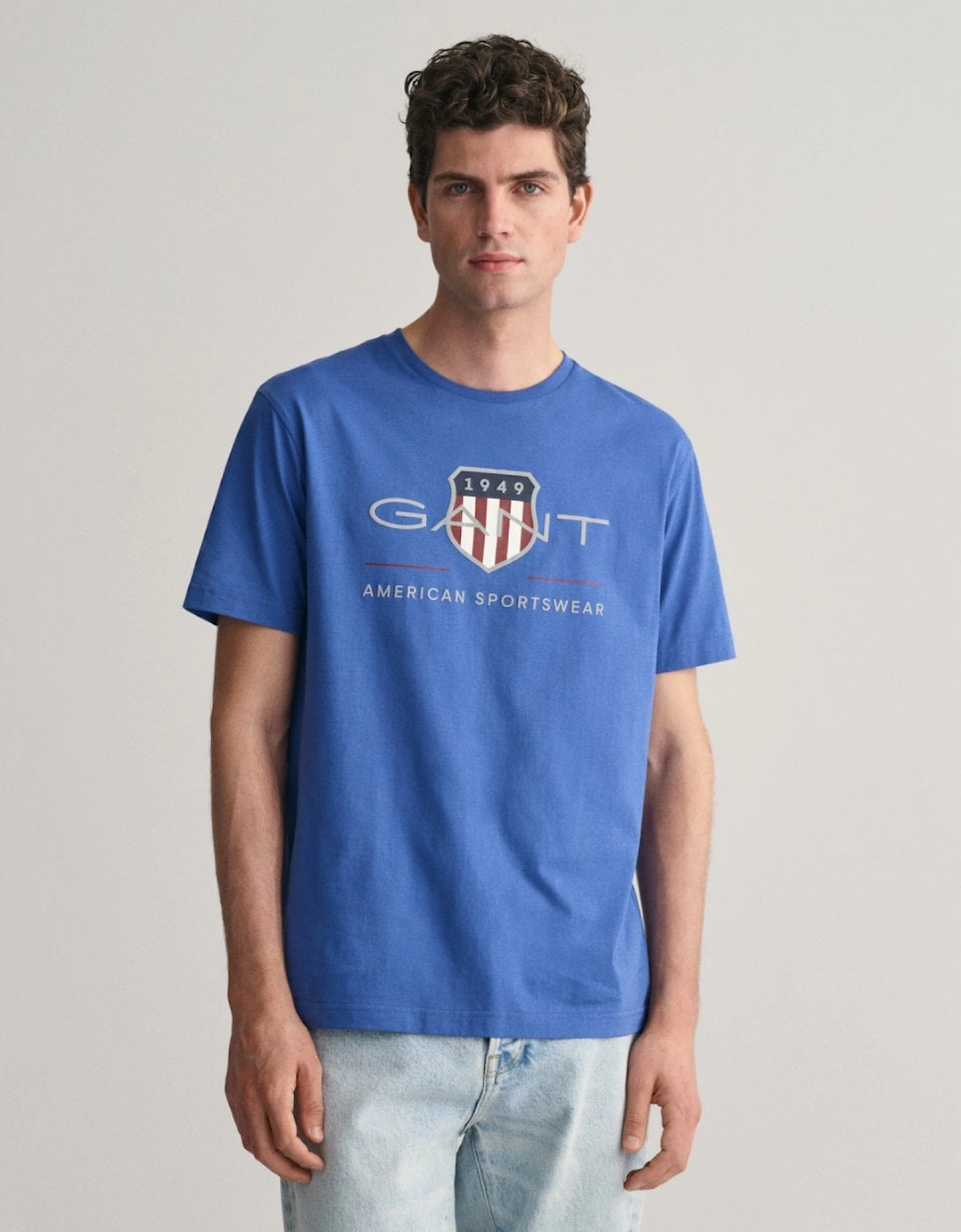 Mens Regular Fit Short Sleeve Archive Shield T-Shirt, 5 of 4