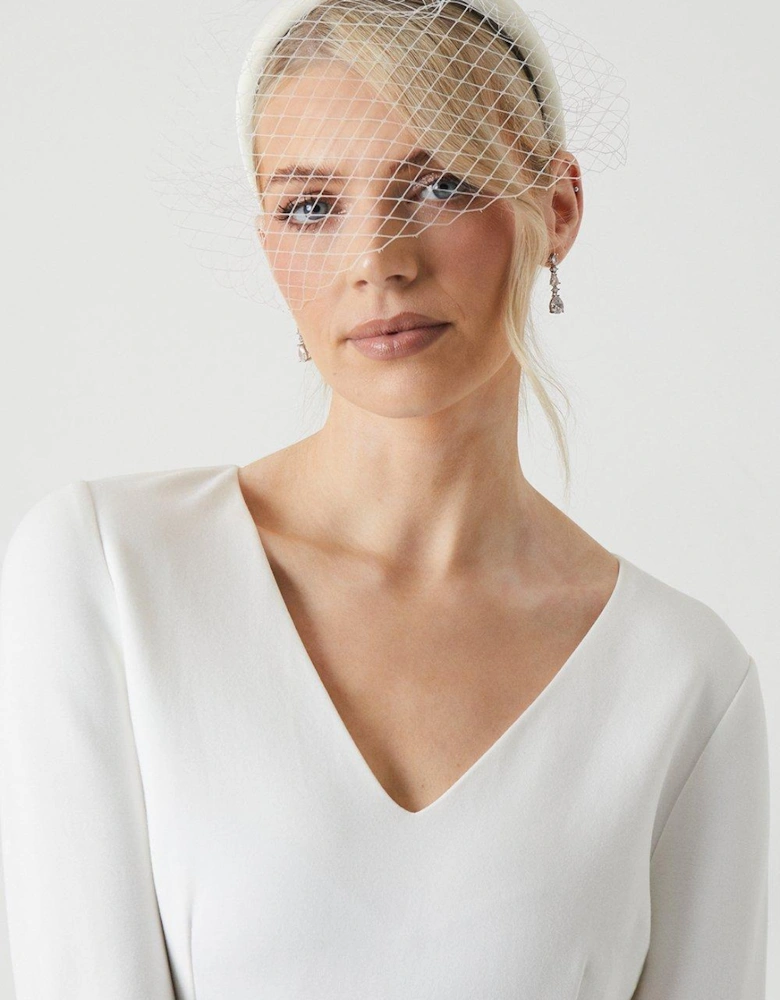 Bridal Headband With Net