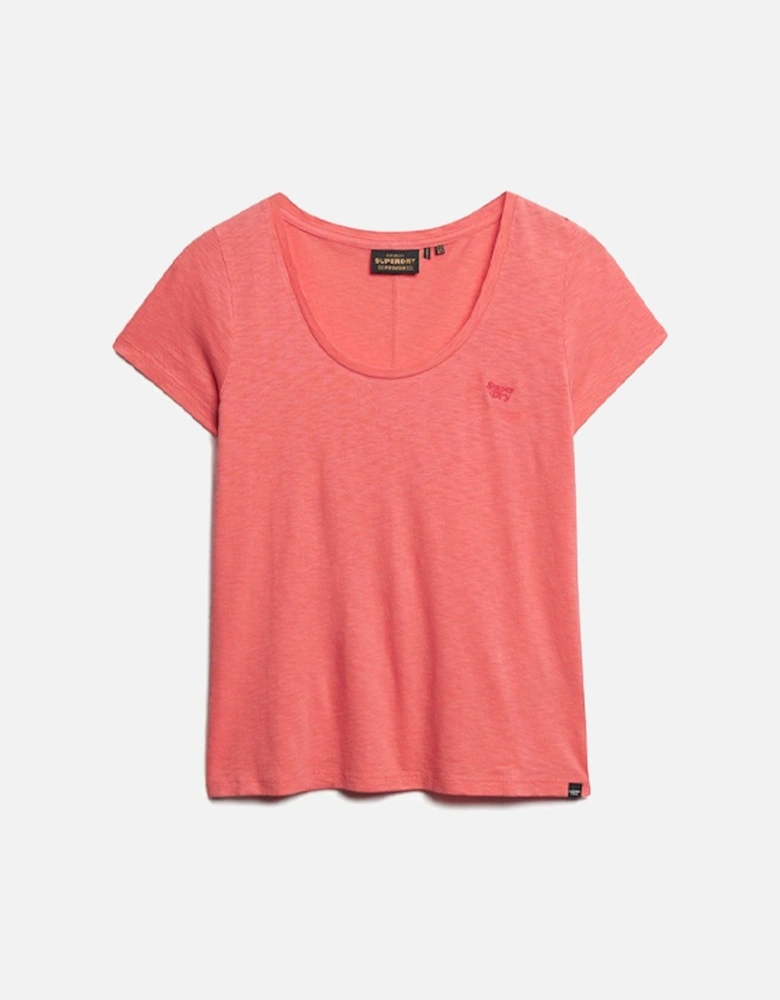 Women's Scoop Neck Tee Sugar Coral