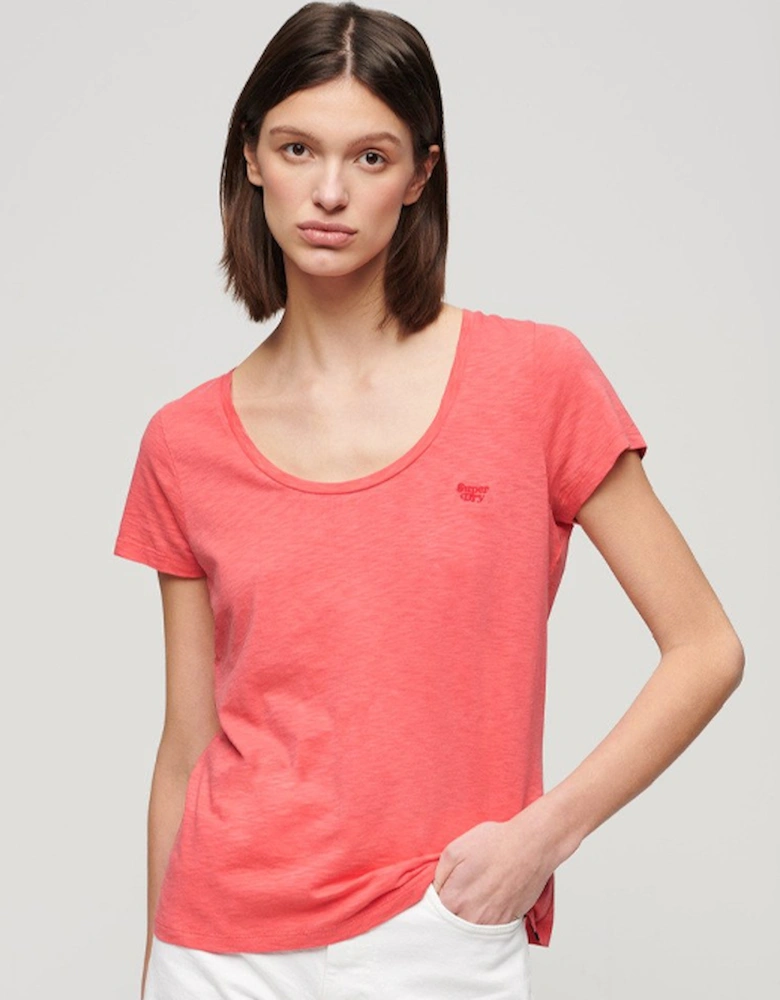 Women's Scoop Neck Tee Sugar Coral