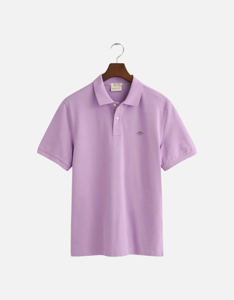 Reg Shield SS Pique Polo - Orchid Lilac