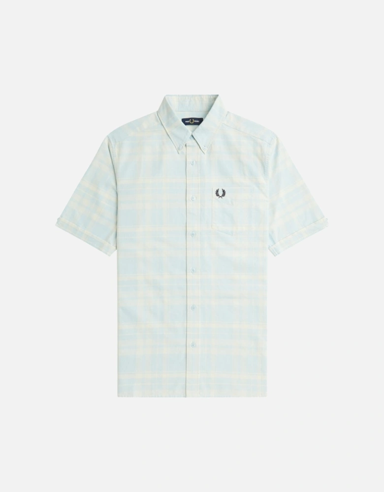 Short Sleeve Tartan Shirt - Light Ice