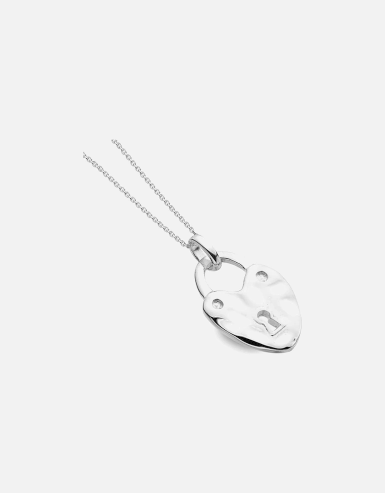 Origins Silver Pendant Heart Padlock