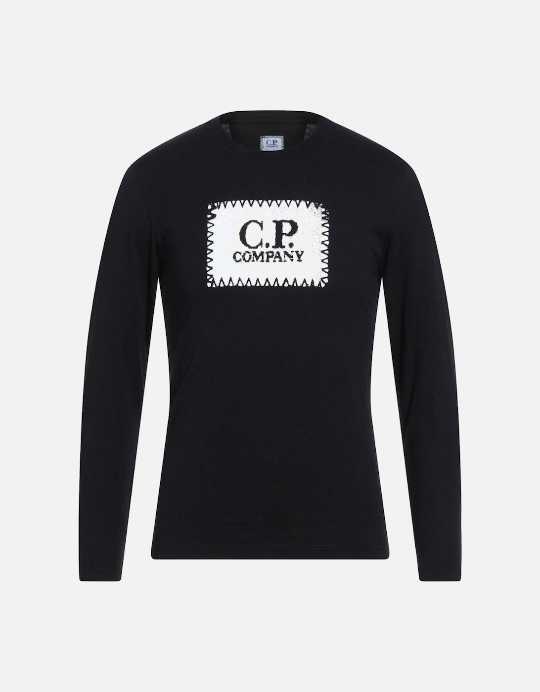 C.P. Company Block Chest Logo Black Long Sleeve T-Shirt, 3 of 2
