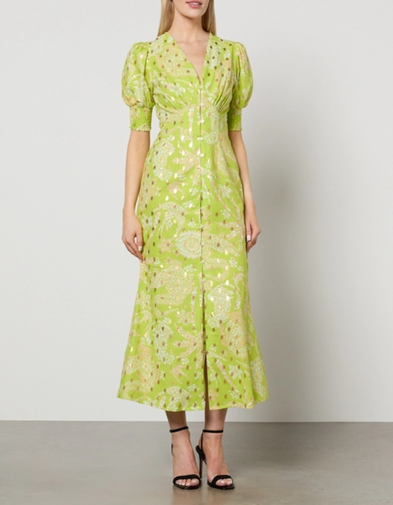Lindos Printed Cotton-Blend Dress