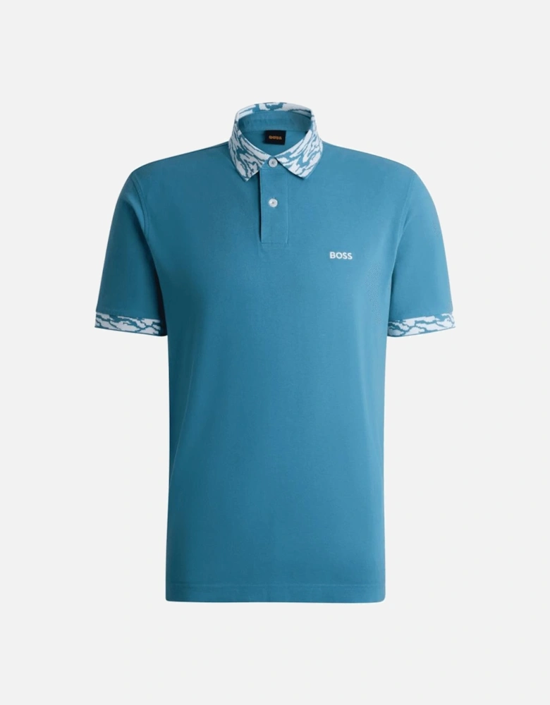 Ocean_Detailed Regular Fit Light Blue Polo Shirt