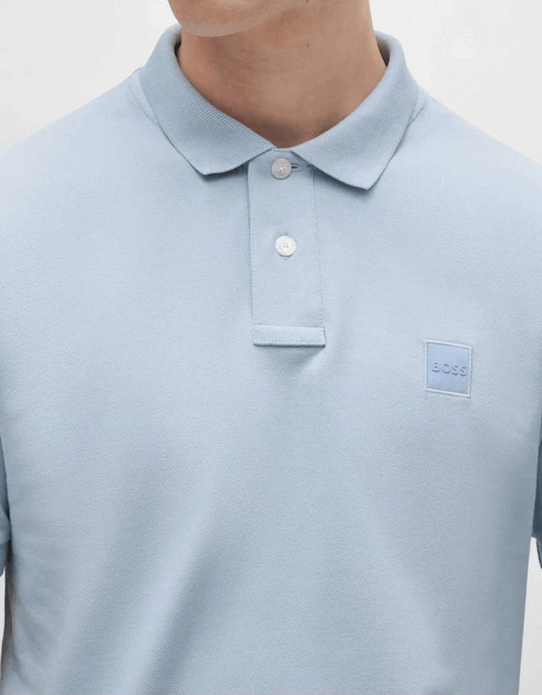 Passenger Embroidered Logo Light Blue Polo Shirt