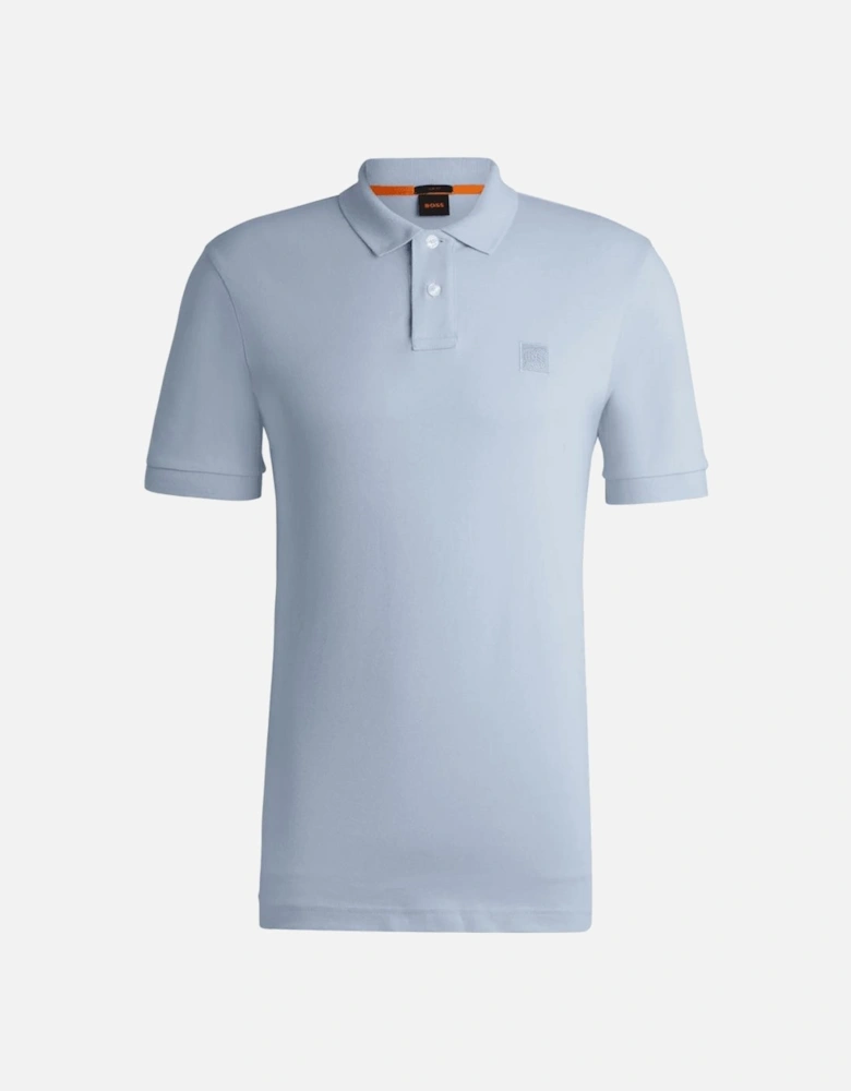 Passenger Embroidered Logo Light Blue Polo Shirt