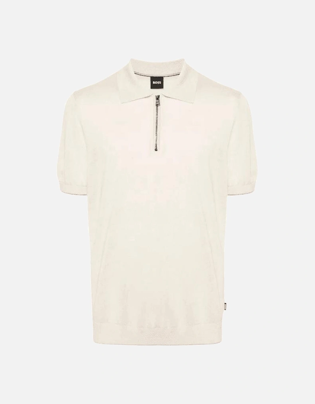 Trieste Zip Collar Regular Fit Beige Polo Shirt, 4 of 3