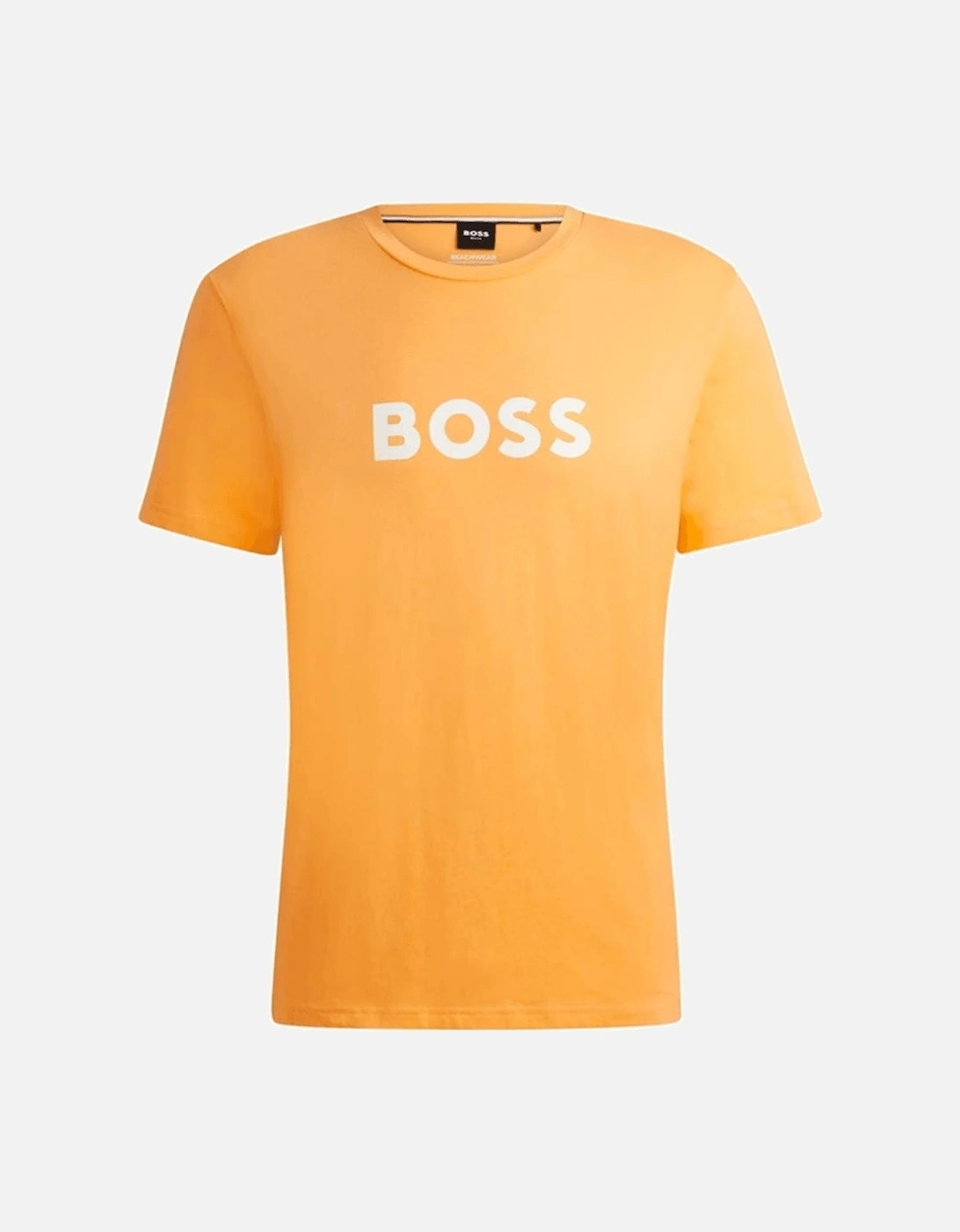 Cotton Print Logo Regular Fit Orange T-Shirt, 4 of 3