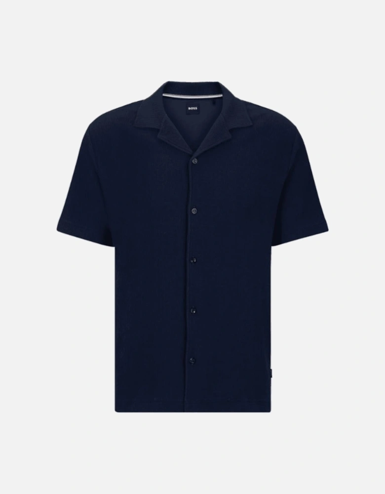 Powell 129 Regular Fit Short Sleeve Navy Shirt