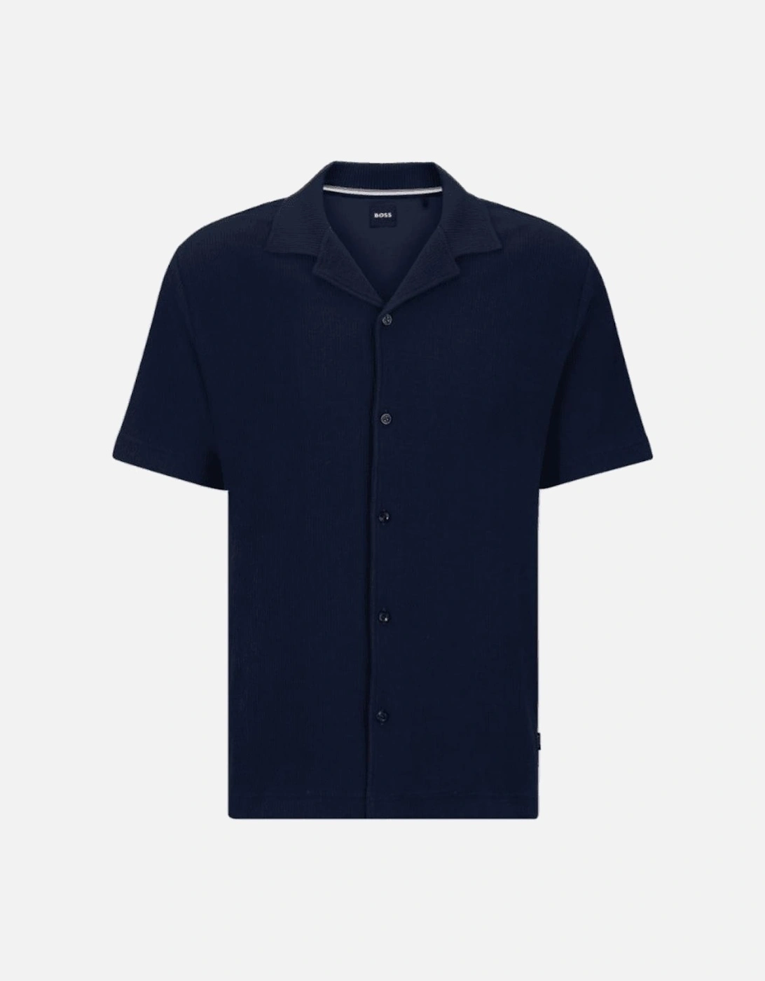 Powell 129 Regular Fit Short Sleeve Navy Shirt, 4 of 3