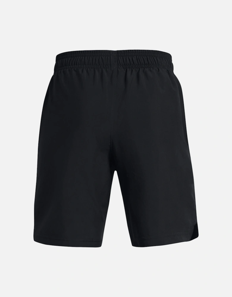 Youths Woven Wordmark Shorts (Black/White)