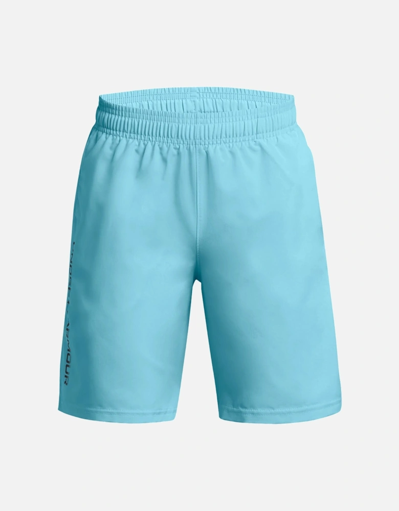 Youths Woven Wordmark Shorts (Blue)