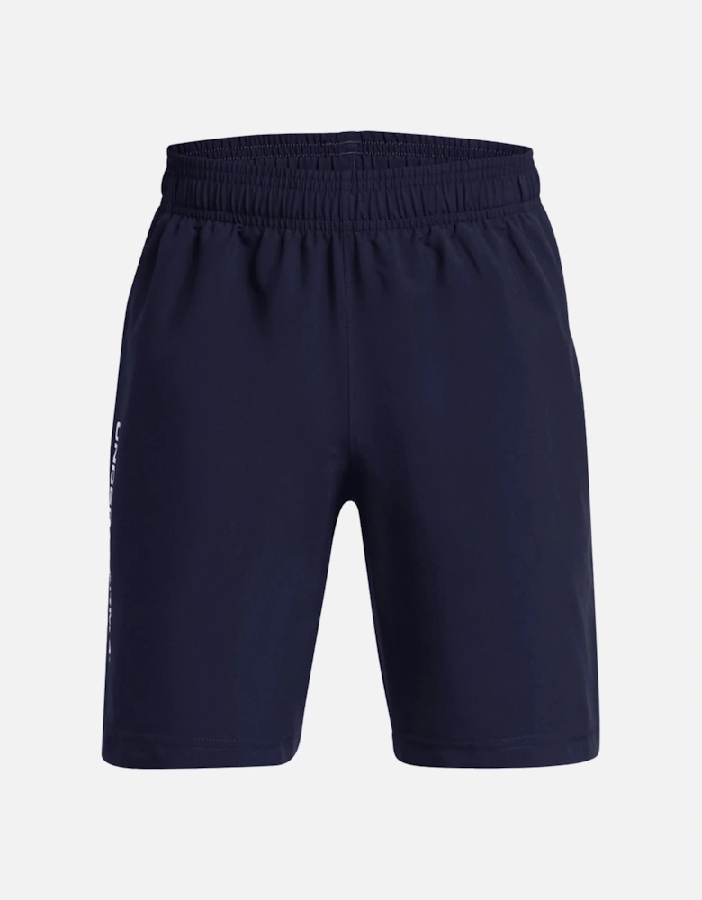 Youths Woven Wordmark Shorts (Navy)