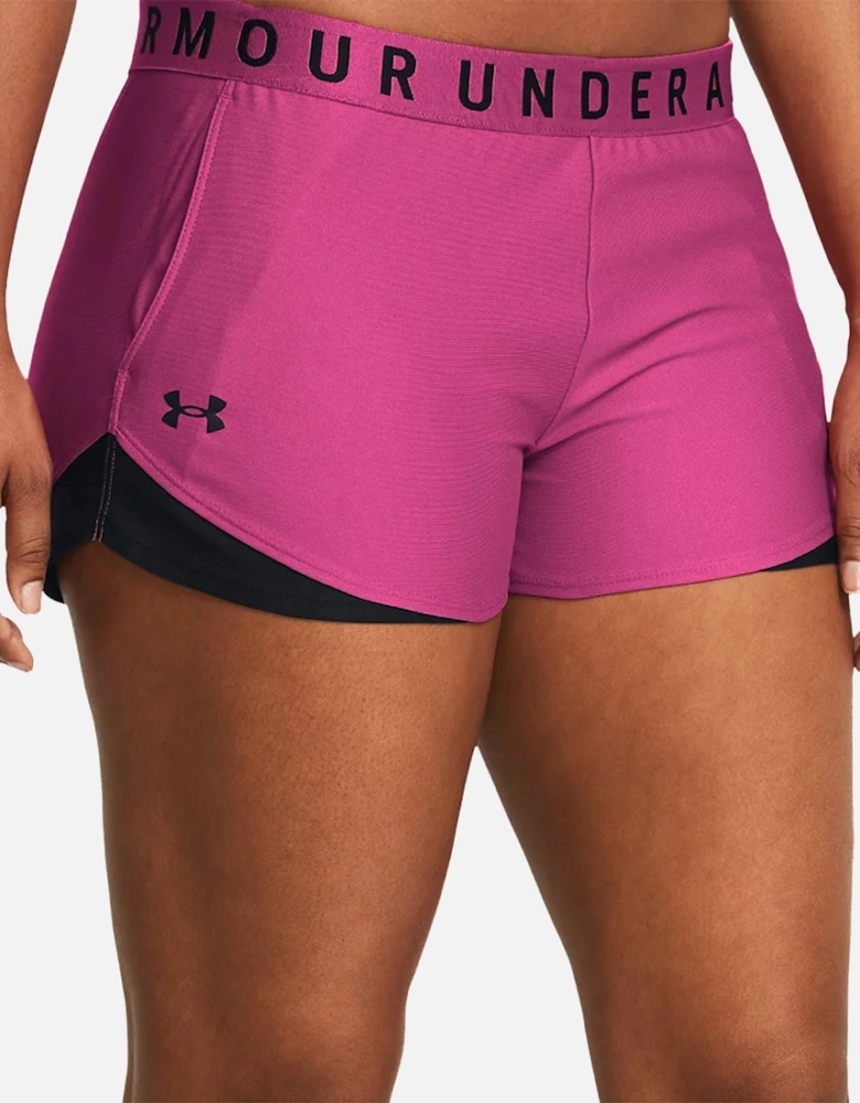 Womens Play Up Shorts 3.0 (Dark Pink)