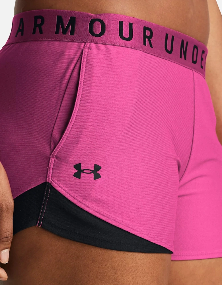 Womens Play Up Shorts 3.0 (Dark Pink)