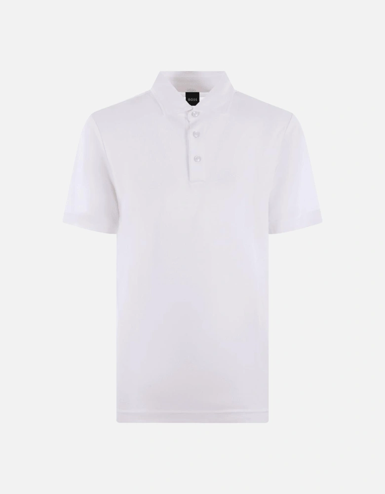 Press 55 Cotton Regular Fit White Polo Shirt