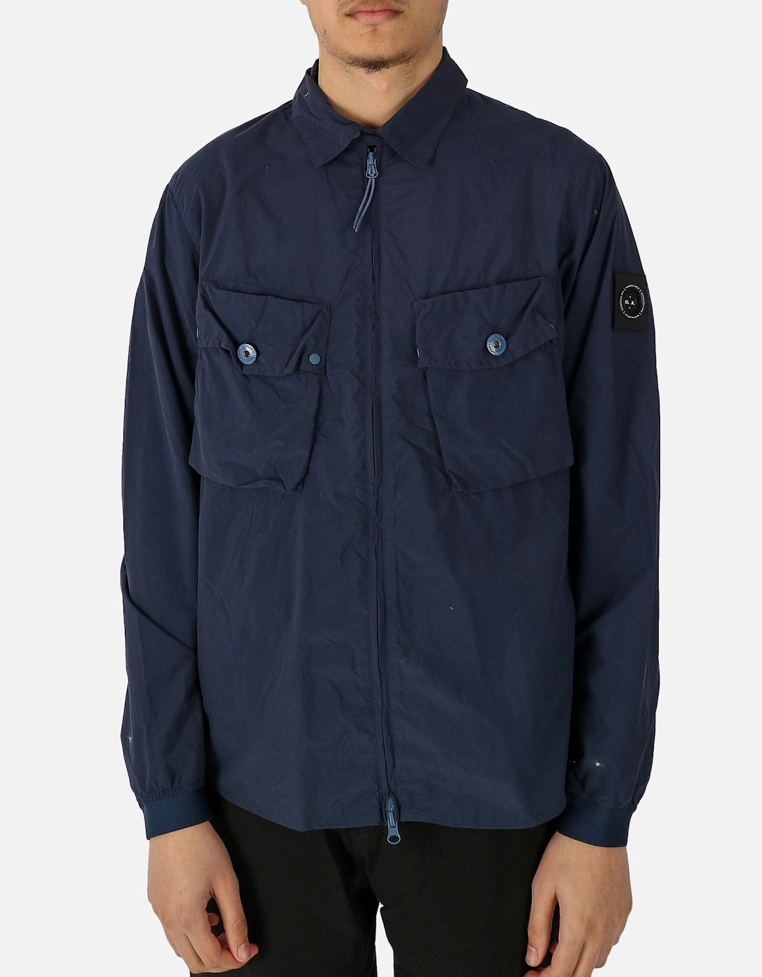 Tonaro Zip Navy Overshirt Jacket, 5 of 4