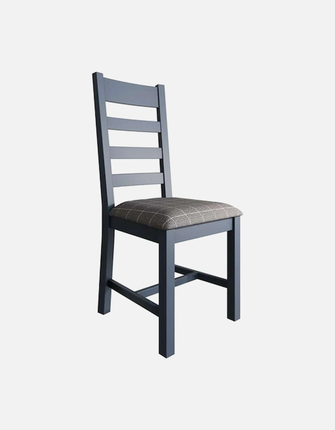 Harlyn Slat Back Dining Chair Blue Grey Check, 8 of 7