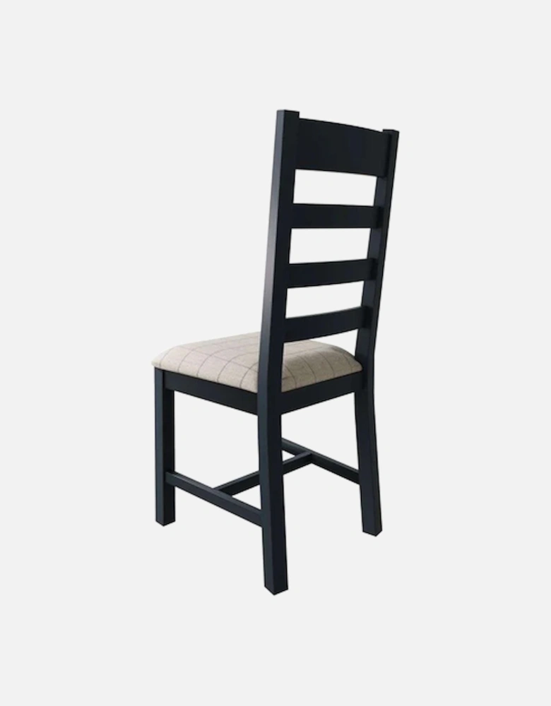 Harlyn Slat Back Dining Chair Blue Grey Check