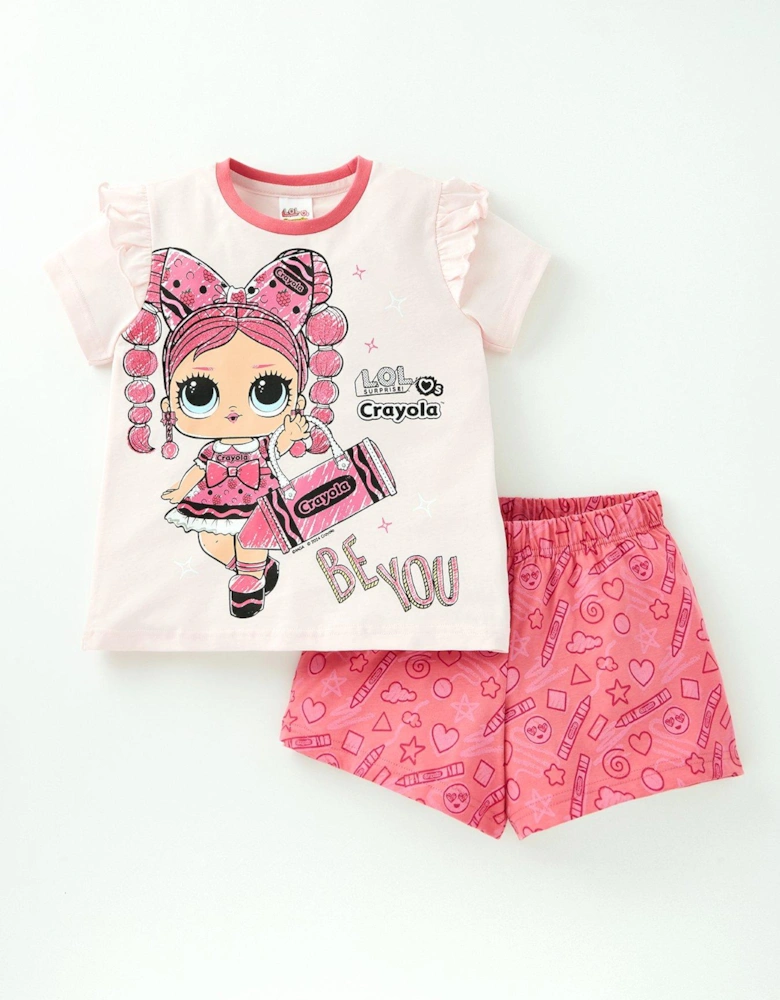 Lol Surprise Crayola Short Pyjamas - Pink