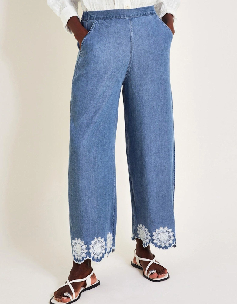 Talia Tencil Trousers - Blue