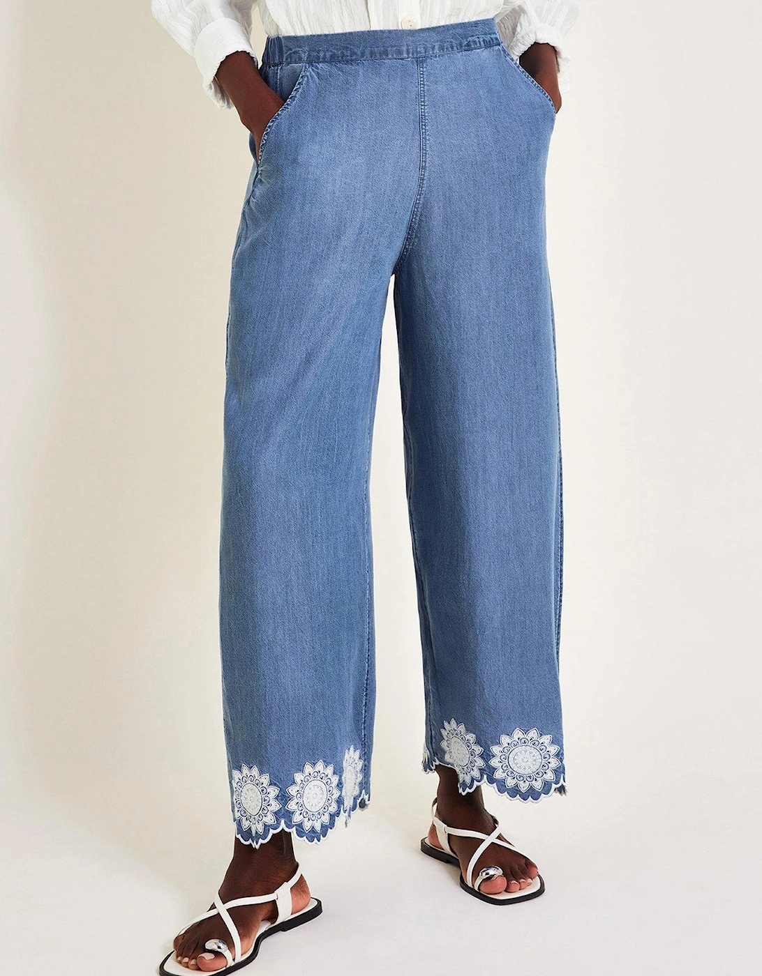 Talia Tencil Trousers - Blue, 2 of 1
