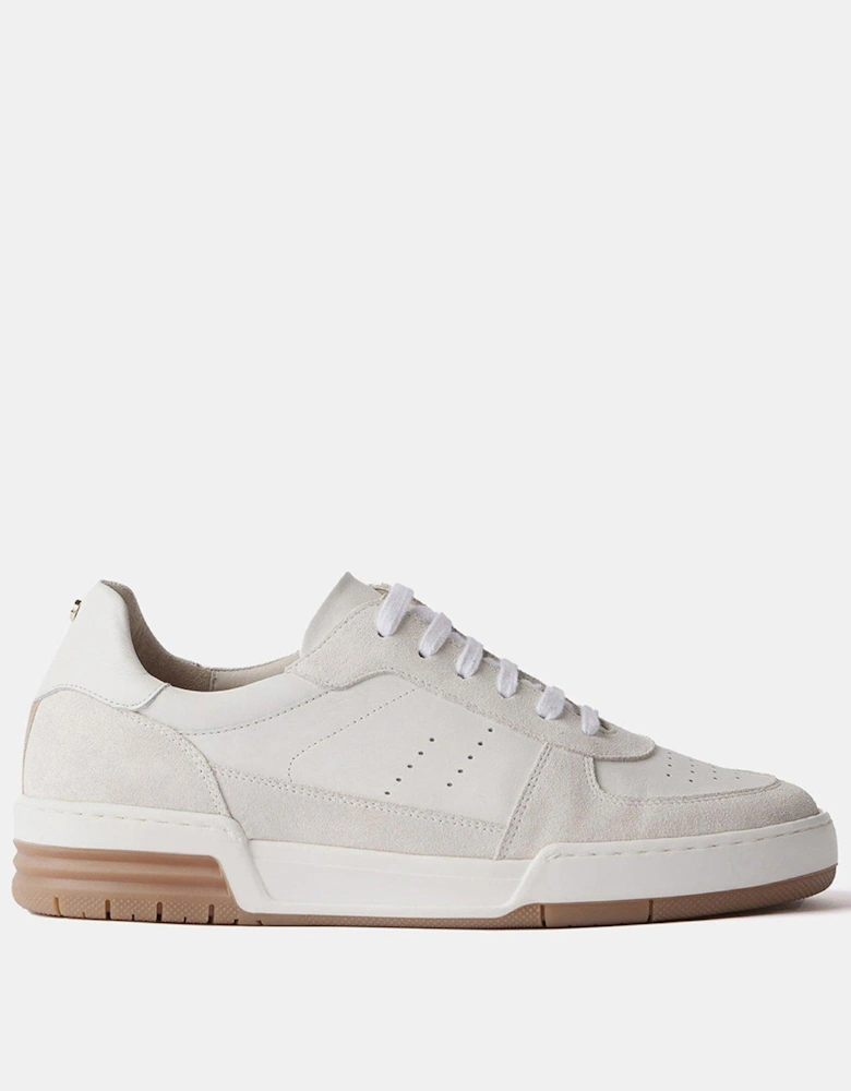 Leo Neutral Suede Trainers