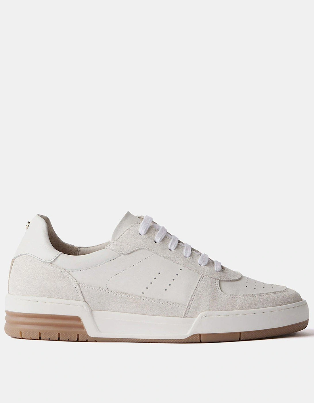 Leo Neutral Suede Trainers, 2 of 1