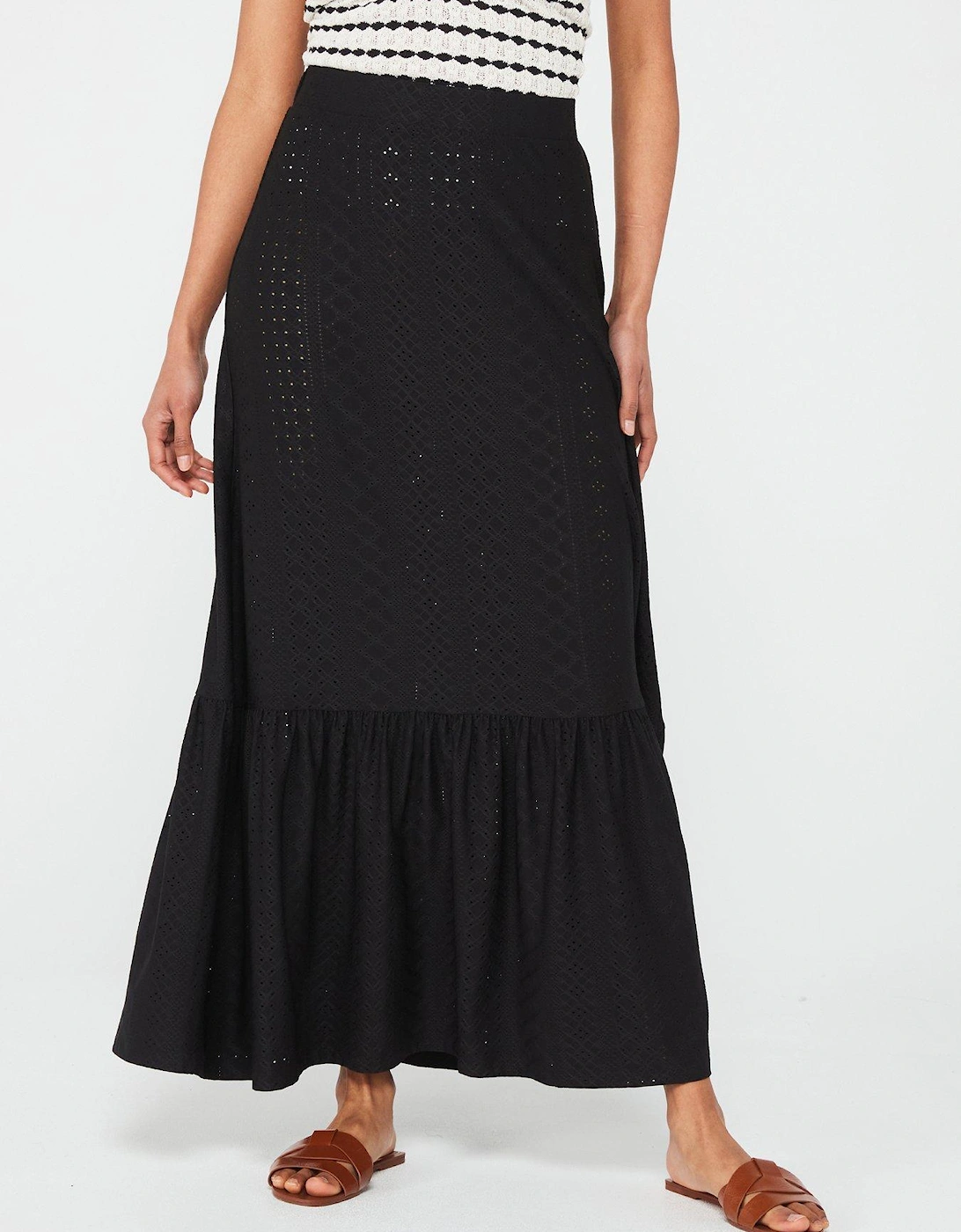 Tiered Maxi Skirt - Black, 5 of 4