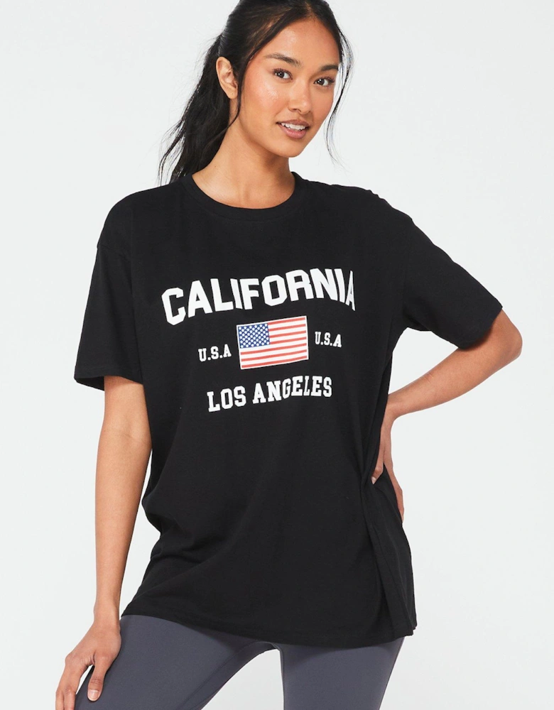 California Slogan T-Shirt - Black